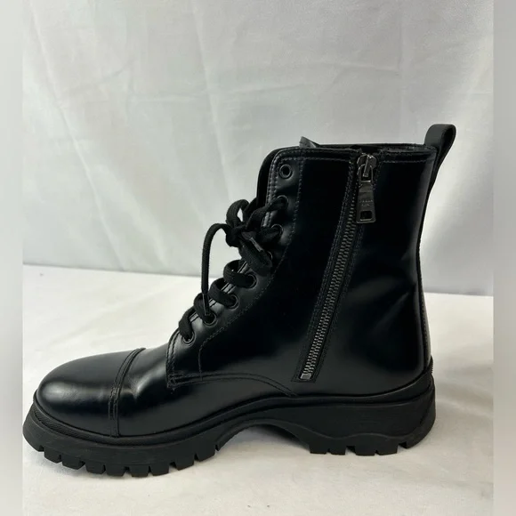 Prada Spazzaloto Leather Combat Boots - Picture 5 of 13